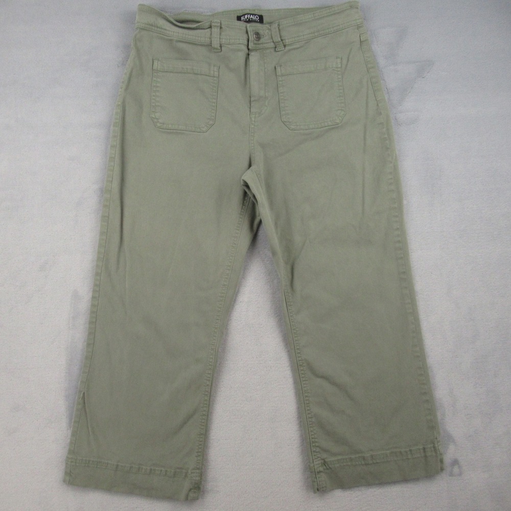 Buffalo David Bitton Brigette High Rise Soft Stretch Crop Pant Green 14/34